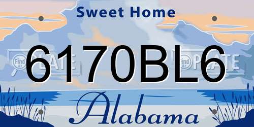 6170BL6 Alabama License Plate