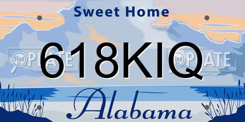 618KIQ Alabama License Plate