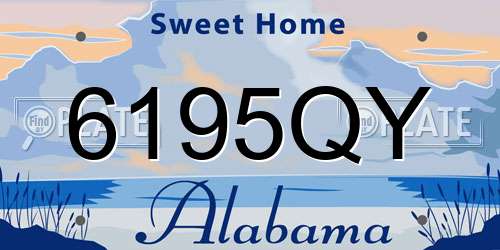6195QY Alabama License Plate