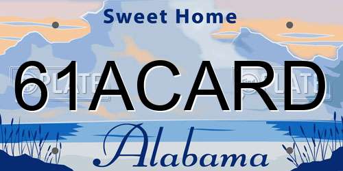 61ACARD Alabama License Plate