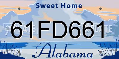 61FD661 Alabama License Plate