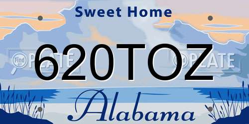 620TOZ Alabama License Plate