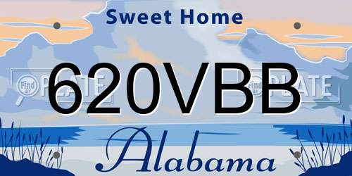 620VBB Alabama License Plate