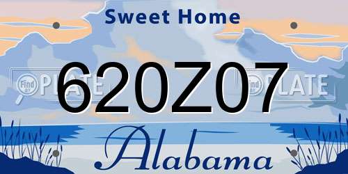 620Z07 Alabama License Plate