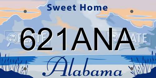 621ANA Alabama License Plate