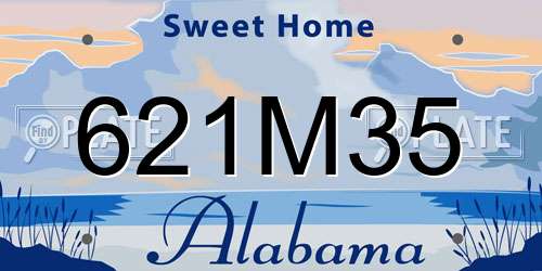 621M35 Alabama License Plate
