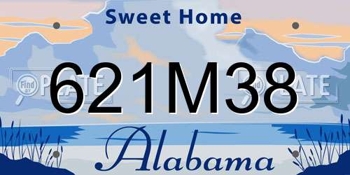 621M38 Alabama License Plate