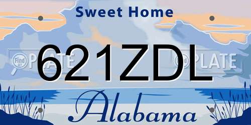 621ZDL Alabama License Plate