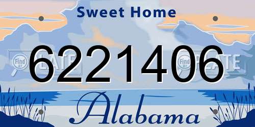 6221406 Alabama License Plate
