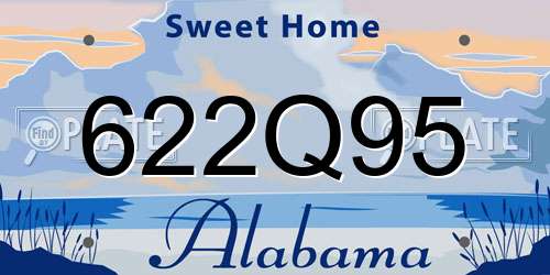 622Q95 Alabama License Plate