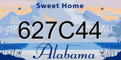 627C44 Alabama License Plate