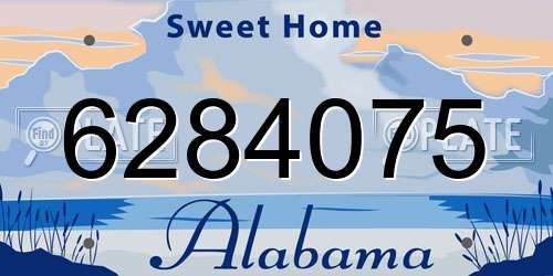 6284075 Alabama License Plate