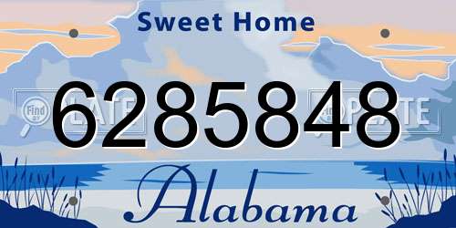 6285848 Alabama License Plate