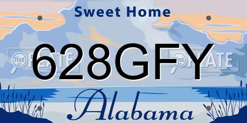 628GFY Alabama License Plate