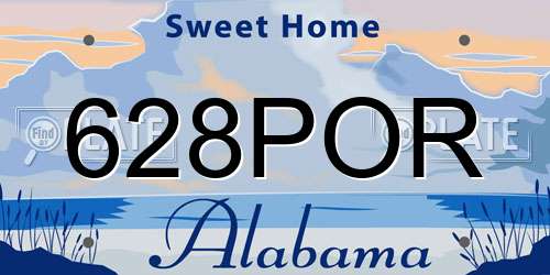 628POR Alabama License Plate