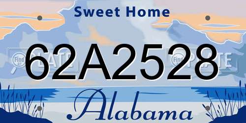 62A2528 Alabama License Plate