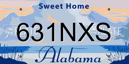 631NXS Alabama License Plate