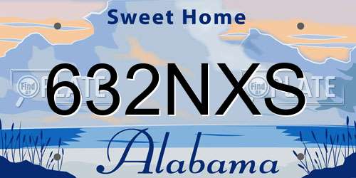 632NXS Alabama License Plate