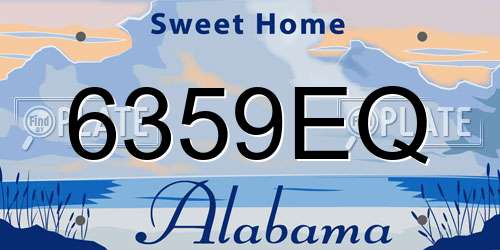 6359EQ Alabama License Plate