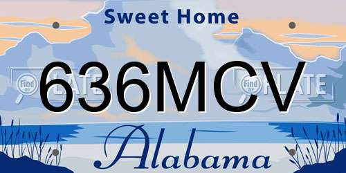 636MCV Alabama License Plate