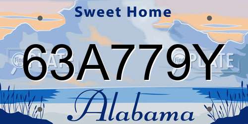 63A779Y Alabama License Plate