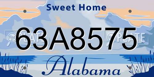 63A8575 Alabama License Plate