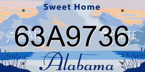 63A9736 Alabama License Plate