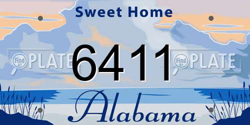 6411 Alabama License Plate