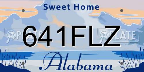 641FLZ Alabama License Plate