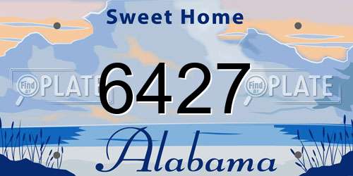 6427 Alabama License Plate