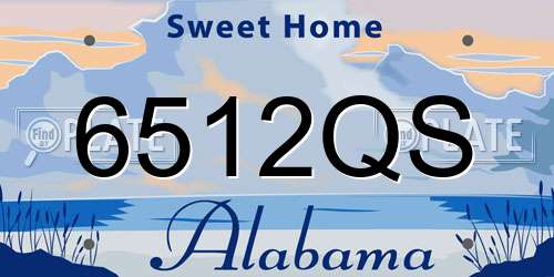 6512QS Alabama License Plate
