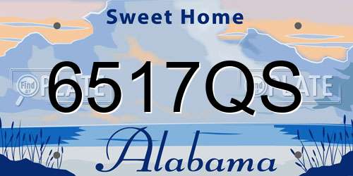 6517QS Alabama License Plate