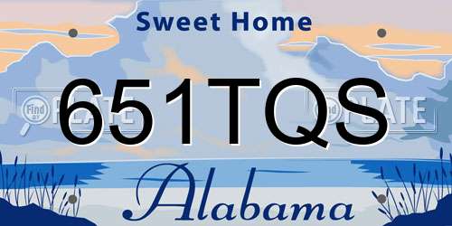 651TQS Alabama License Plate