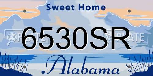 6530SR Alabama License Plate