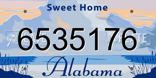 6535176 Alabama License Plate