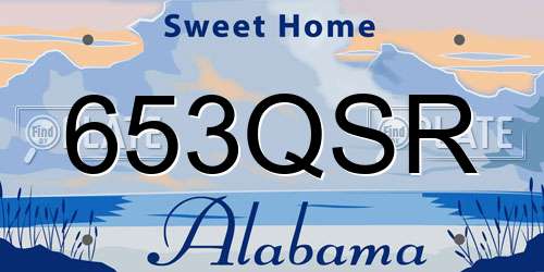 653QSR Alabama License Plate