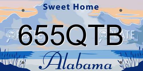 655QTB Alabama License Plate