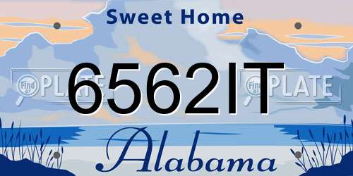 6562IT Alabama License Plate