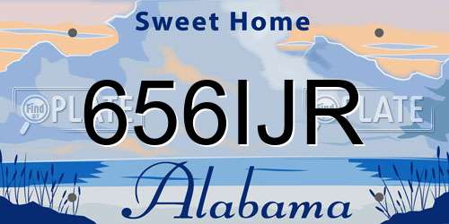 656IJR Alabama License Plate