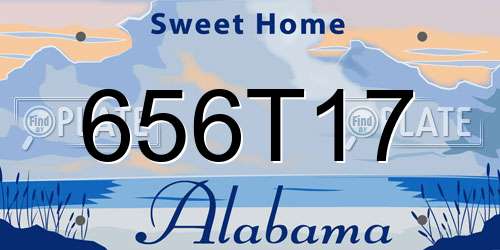 656T17 Alabama License Plate