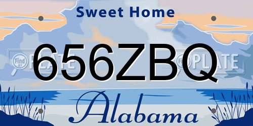 656ZBQ Alabama License Plate
