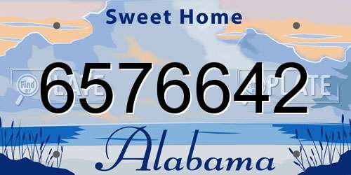 6576642 Alabama License Plate