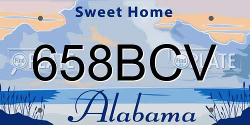 658BCV Alabama License Plate