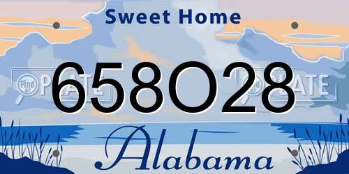 658O28 Alabama License Plate