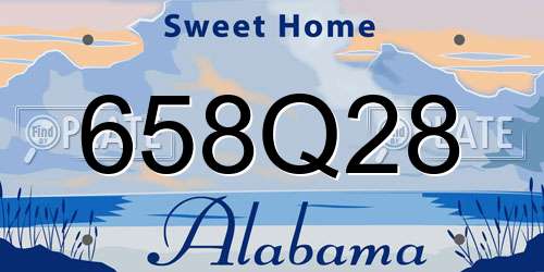 658Q28 Alabama License Plate
