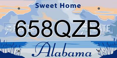 658QZB Alabama License Plate