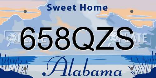 658QZS Alabama License Plate
