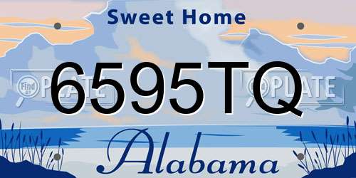 6595TQ Alabama License Plate