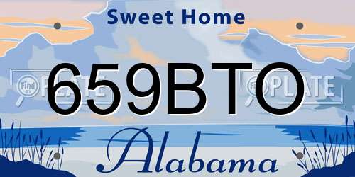 659BTO Alabama License Plate