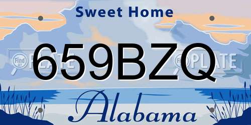 659BZQ Alabama License Plate